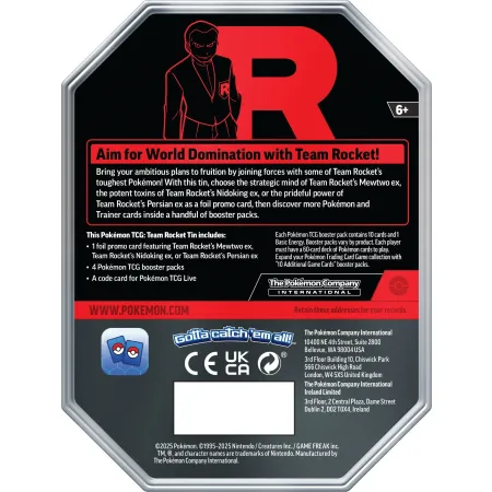 Pokemon TCG: Team Rocket Tin - Mewtwo
